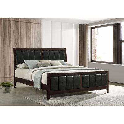 Boden Wood Eastern King Panel Bed Cappuccino