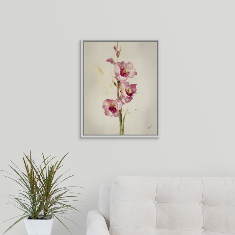 « essential to eden ii », peinture sur toile, H 21,7 po x l 17,7 po x p 1,75 po, Cadre flottant blanc