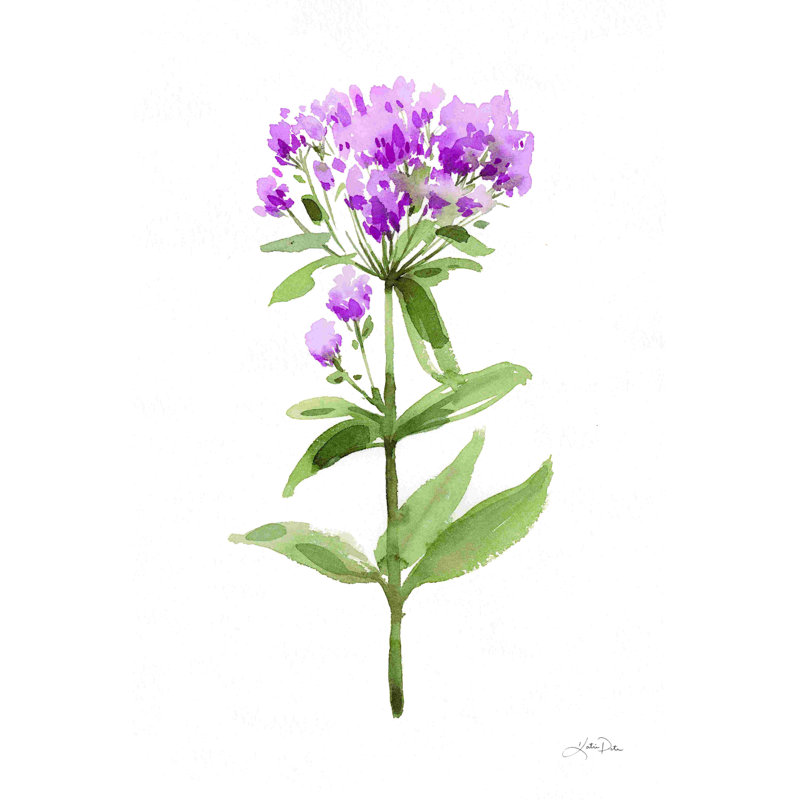 «Flowers of the Wild II» par Katrina Pete - reproduction d'art sur toile tendue, H 18 po x l 12 po