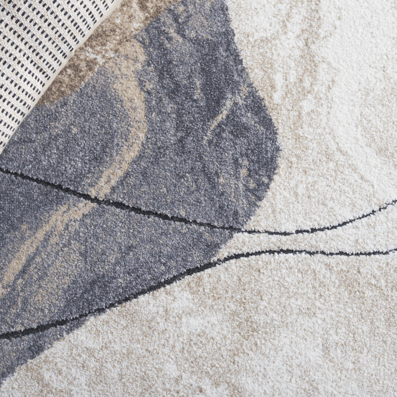 Tapis abstrait Contour 307 Performance, Nouveauté 5 pi 5 po x 7 pi 6 po