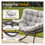 Chaise berçante en rotin avec repose-pieds PE-888283578