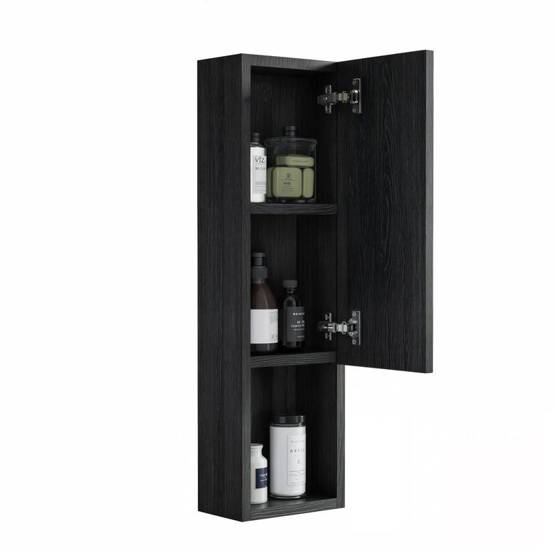 Elaris 9" Wall-Mounted Bathroom Cabinet, Nero