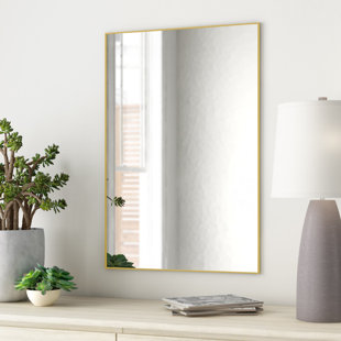 Neutype Arched Wall Mirror Small Arch Mirror Wall-Mounted Mirror 36 inchx24 inch,Gold,Iron, Size: 36 x 24