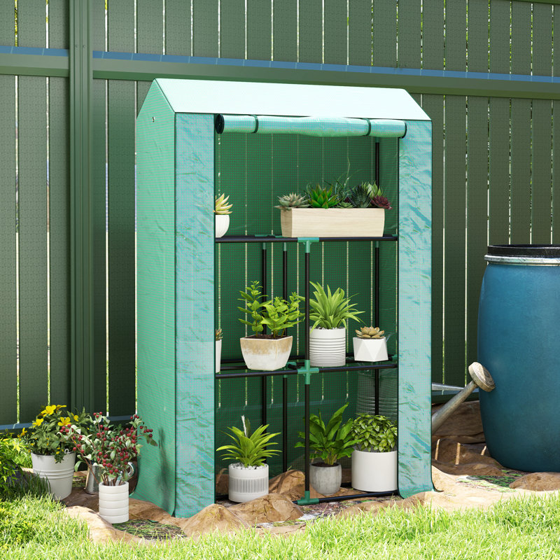 3 Ft W x 1.5 Ft D Mini Greenhouse, White