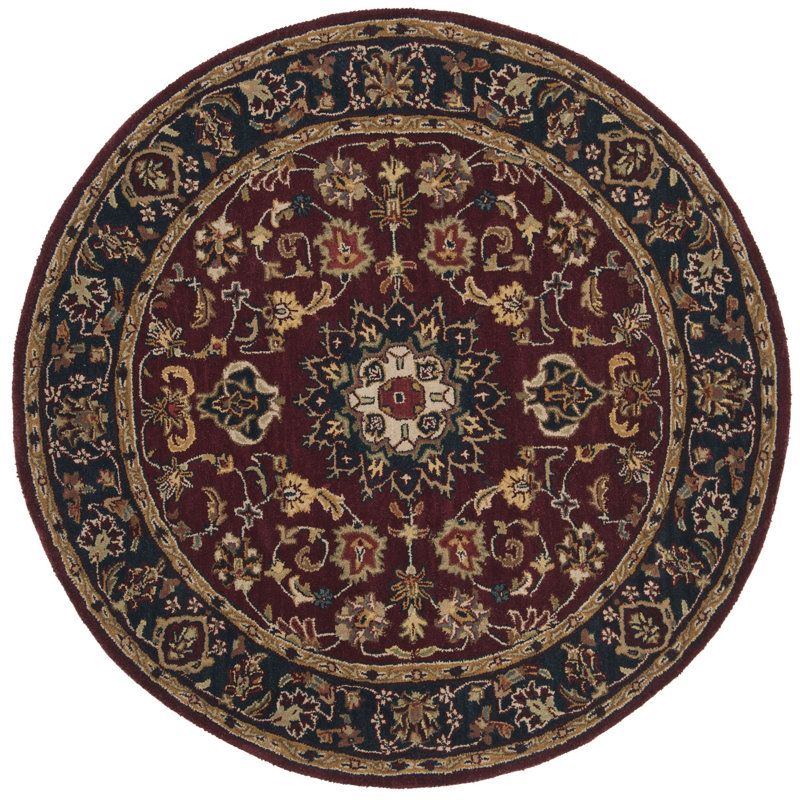 Mcauliffe Hand Tufted Wool Oriental Rug, Round 8'