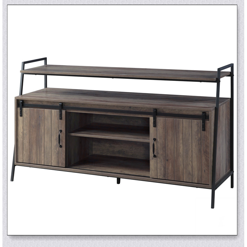 Rashawn TV Stand , Rustic Oak & Black Finish LV00152