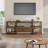 Modern-Industrial TV Stand with 2 Fabric Drawers, Entertainment Center for TVs Up to 75", Media Console with Storage Shelves, Open Design & Metal Frame-1215067922-1215067920