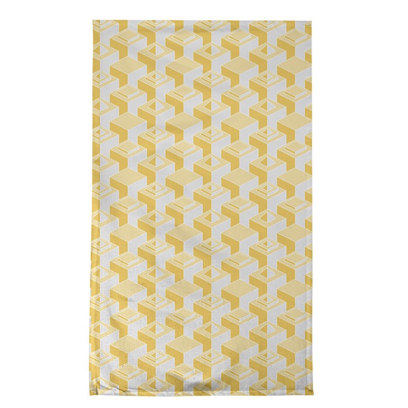 Patricia Geoffrey Tea Towel Kitchen Towel, Light Yellow, Poly Twill