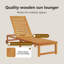 vidaXL Sun Lounger Reclining Oil Natural Outdoor Furniture Garden Seating Deck