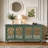63" Carved Buffet Cabinet With Mirrored Door-1884823429