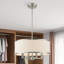 Lustre cylindrique à quatre lumières avec abat-jours Berthine-9055160
