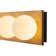 4 - Light Wood Rectangle Semi Flush Mount With Frosted Glass