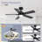 42-Inch 5-Blade Ceiling Fan with Light,DC Motor Ceiling Fan with Remote