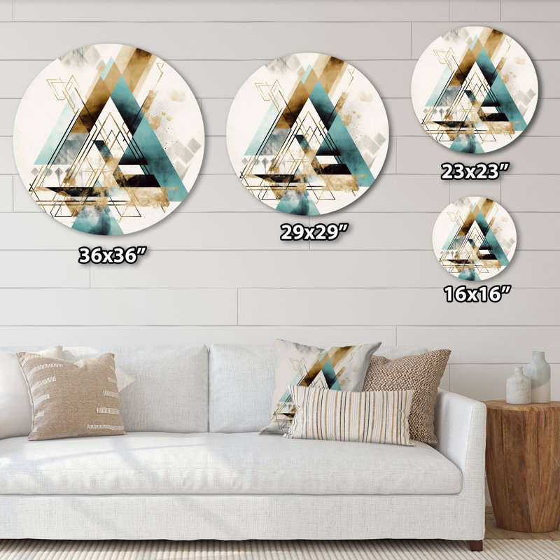Abstract Wall Decor on Metal, 16" H x 16" W x 1" D