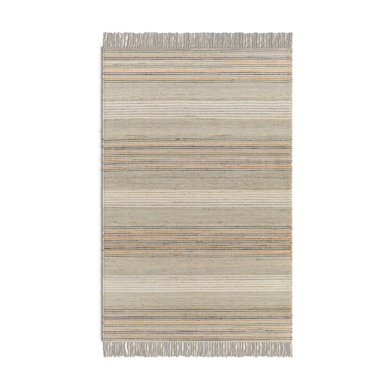 Haiya Hand-Woven Striped Jute Area Rug, Runner 2'6" x 8'