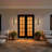 In & Out LED Wall Sconce with Intersecting Rectangular Design, Integrated LED, Dimmable, Wet Rated for Indoor/Outdoor Use-246530723