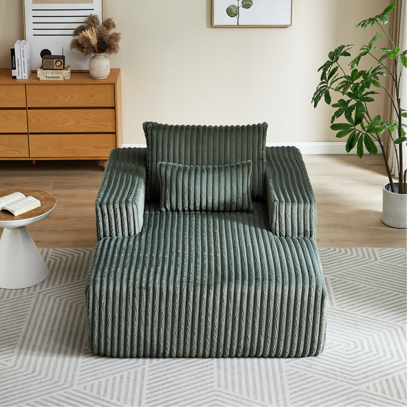 Fauteuil en velours côtelé sans assemblage