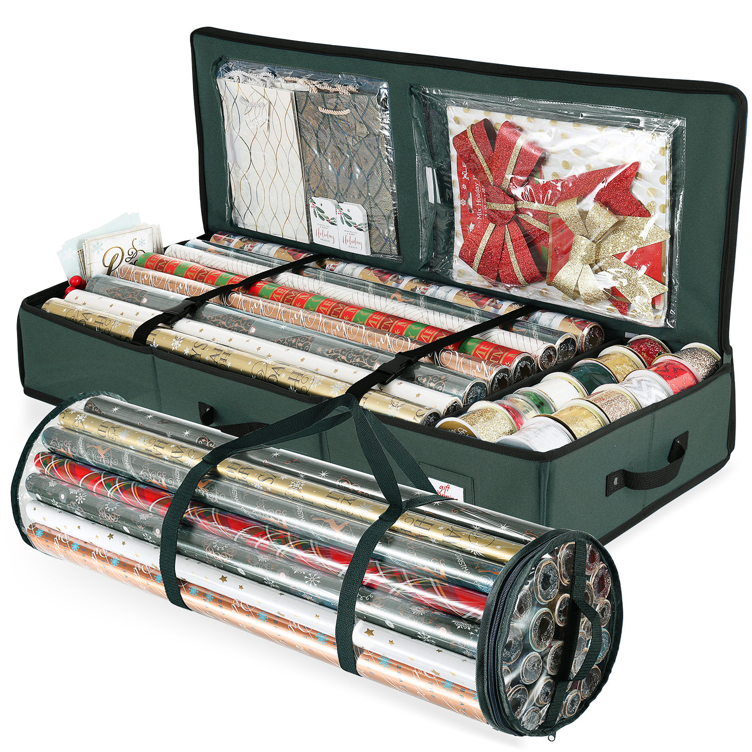 The Holiday Aisle® Christmas Gift Wrapping Storage Set & Reviews | Wayfair