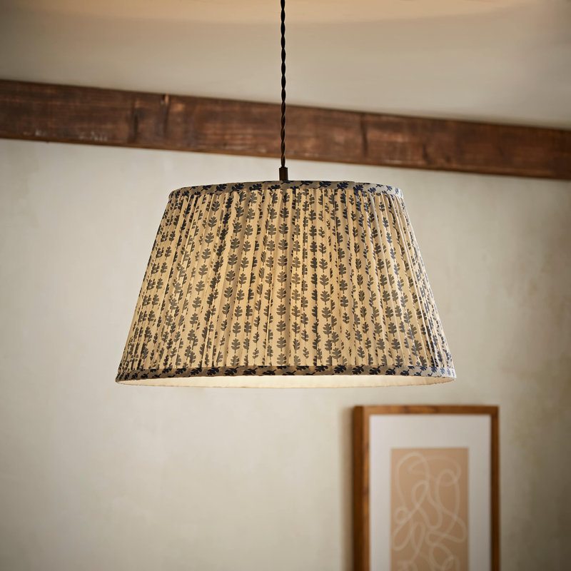 Tavontae Blended Fabric Dome Lamp Shade ( Slip-On ), 25cm H x 45cm W x 45cm D, Blue