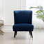 Fauteuil d'appoint contemporain en velours, bleu-85951476