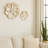 Decorative Metal Wall Art Flower Sculpture - Modern Accent For Kitchen And Home Decor - Artistic Wall Hanging Decorations - Set Of 2, 16", Gold