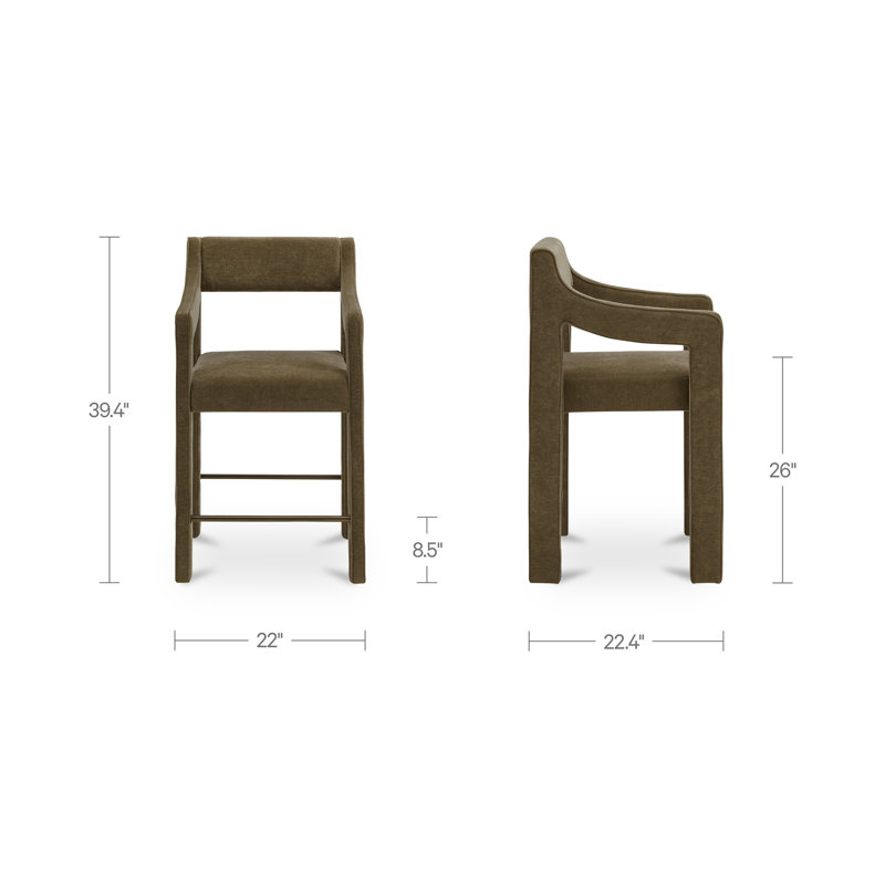 Elise Counter Stool Ochre, Green