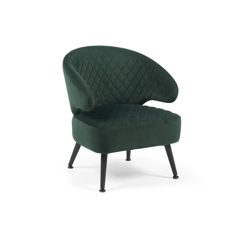 Gemma Velvet Occasional Chair, Dark Green