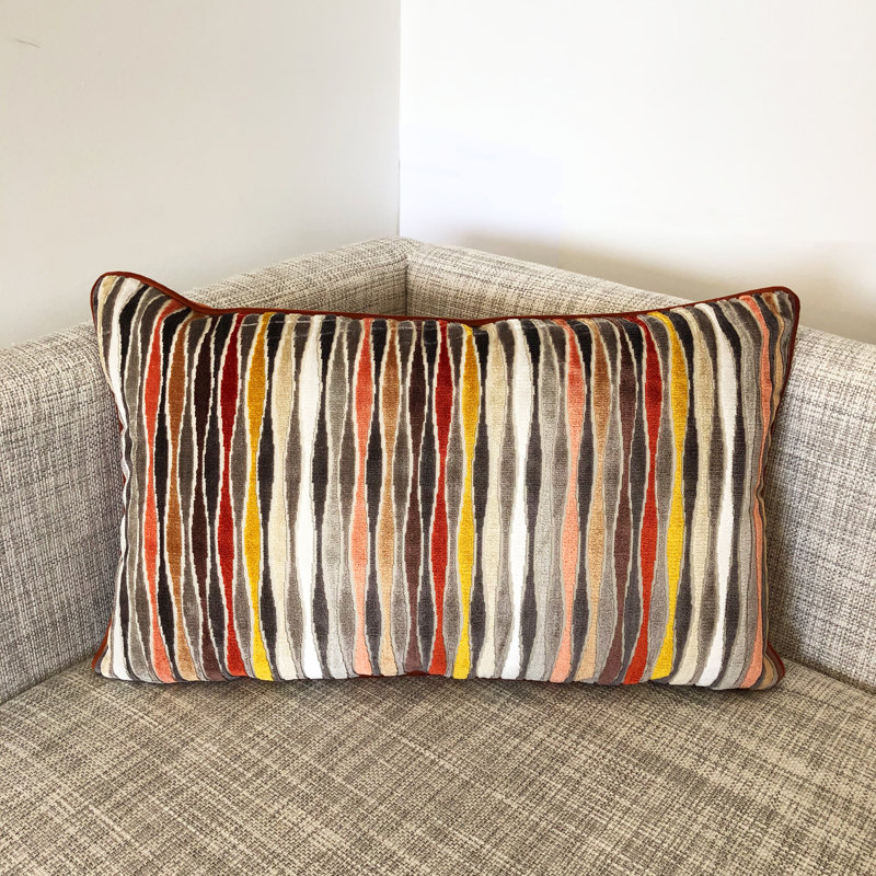 Rectangular Velvet Pillow Cover & Insert, Amber