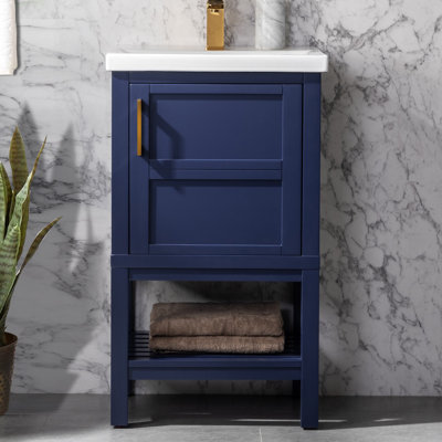 Meuble-lavabo simple 20 po avec plateau en céramique Darion