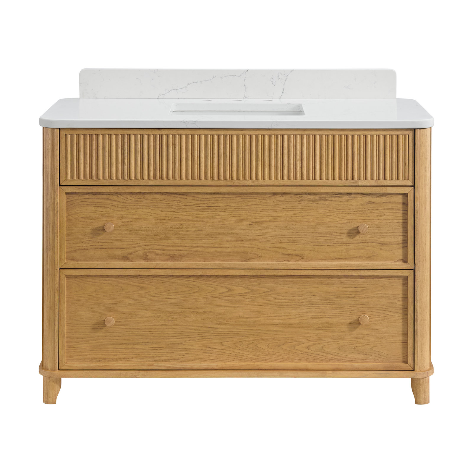 Kennedy Bathroom Vanity In Natural Enhanced Oak, 48", Enhanced Natural Oak