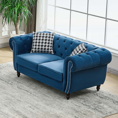 Canapé en velours Chesterfield