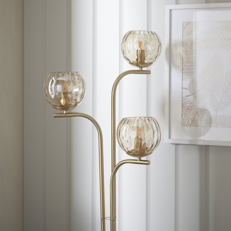 Litchford 162cm Brushed Brass Candelabra Floor Lamp