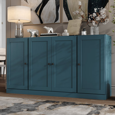 Palace Imports 100% Solid Wood 65" Sideboard with Shaker Doors and Adjustable Shelves