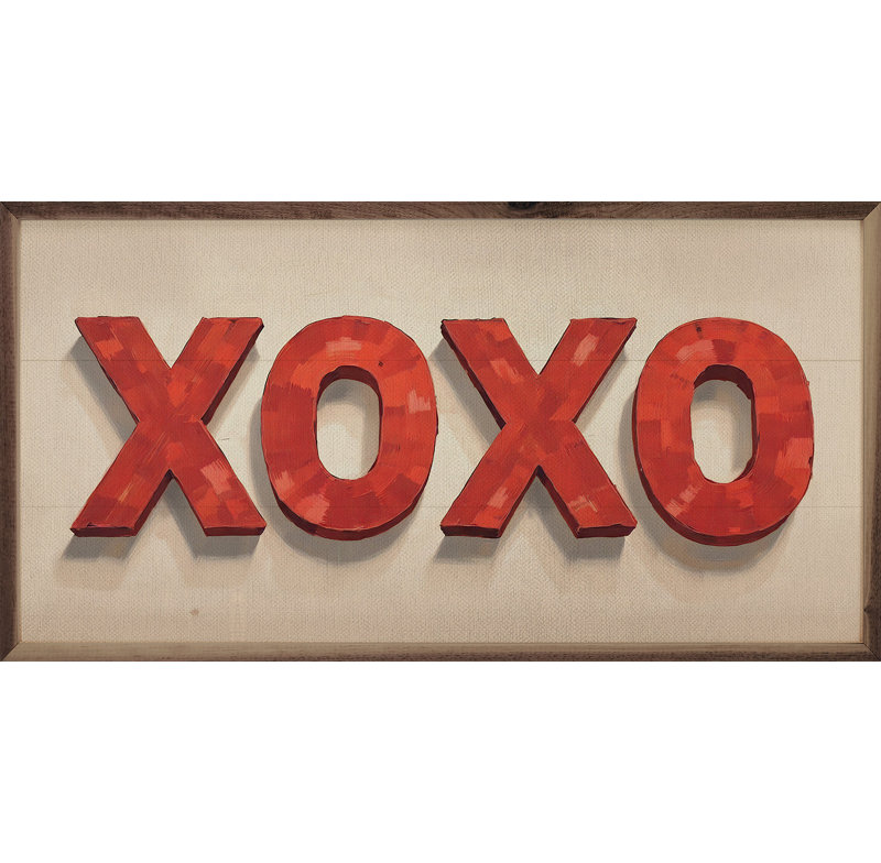 Rouge rétro Xoxo, H 12 po x l 24 po