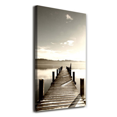 Wooden Pier - Wrapped Canvas Print