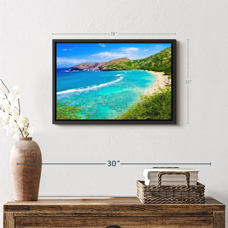 Impression sur toile Snorkel Bay Oahu, H 13 po x l 19 po