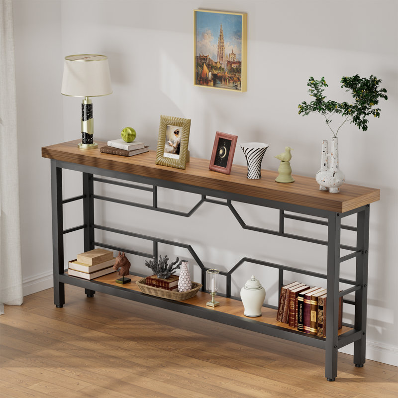 Entryway Table,Narrow Table,Entry Way Console Tables for Living Room,Foyer,Hallway,Unique Design, 32" H x 70.8" W x 11.8" D