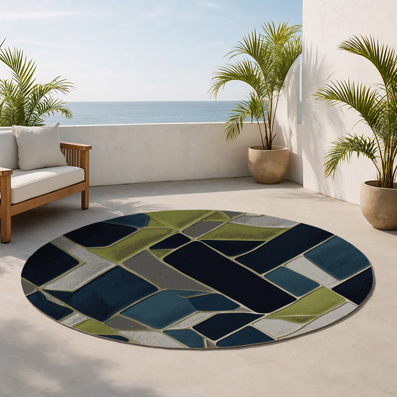 Tapis intérieur et extérieur Warp Constellation, Rond 5 pi