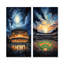 «Stadium In Spotlight Pointillism», ensemble de 2 décorations murales-1501320929-1501320732
