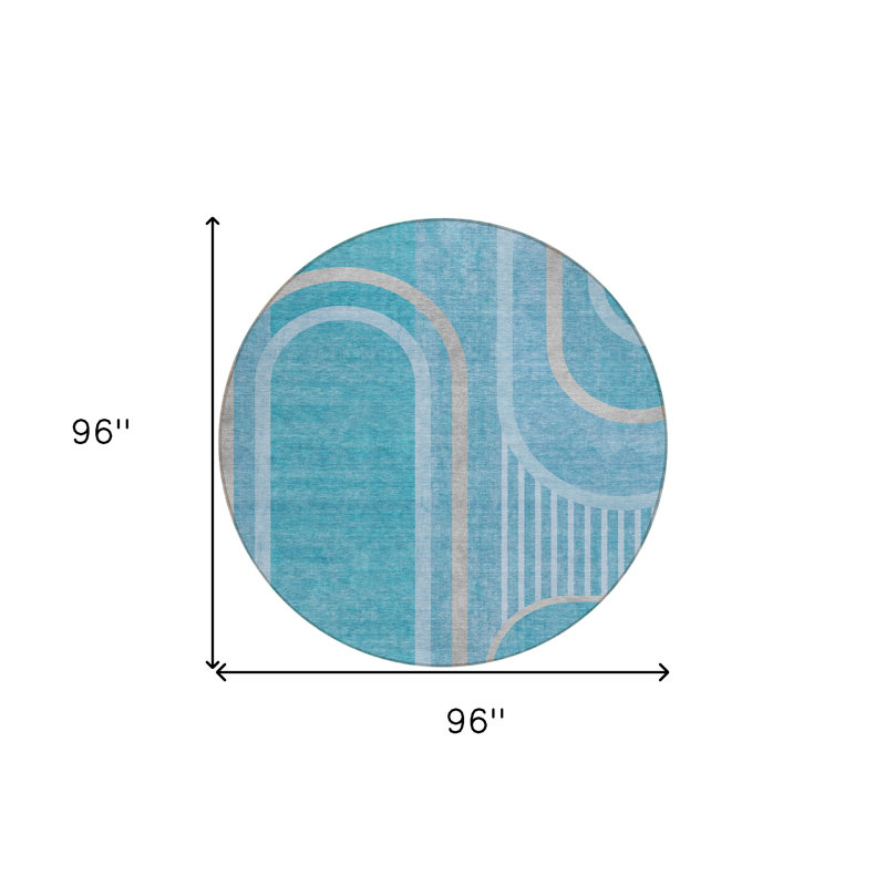 Tapis extérieur rond 8 pi