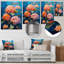 Rose et bleu hortensia qui fleurit en été I - impression d'art mural hortensia-101049945-101049959