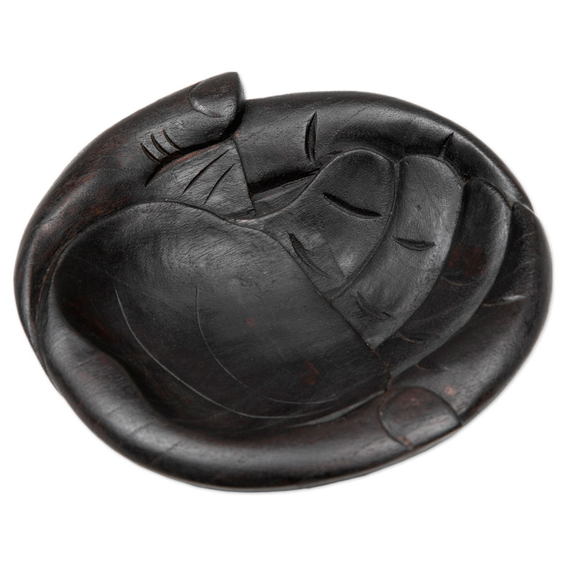 Lark Manor™ Handmade Receiving Hands Wood Catchall