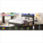 Classic Gray Full Size Upholstered Metal Platform Bed with LED Lights, Storage Headboard and Charging Station for Bedroom