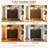 Asante Vintage Storage Accent Textured 2-Door Cabinet with with Wood Handles,Rich Brown