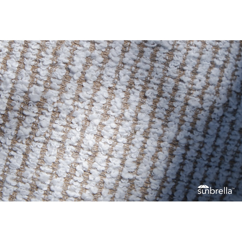 Outdoor Teak Lounge Chair, Sunbrella Berber Rib Dune, No
