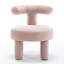 Fauteuil demi-tonneau en velours Bula-295063043