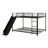 Metal Bunk Bed With Slide And Guardrails-529470369-529470368