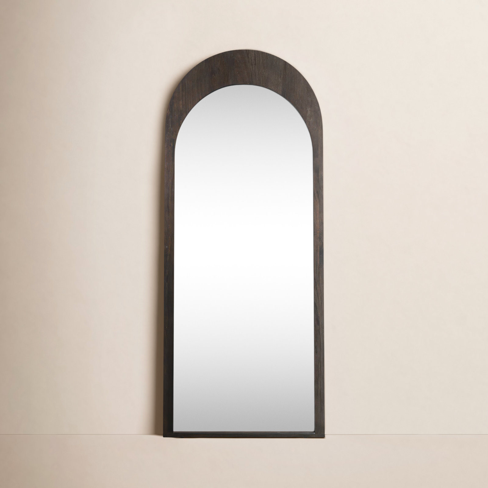 Vixe Solid Wood Mirror, Dark Brown, 72" x 30"