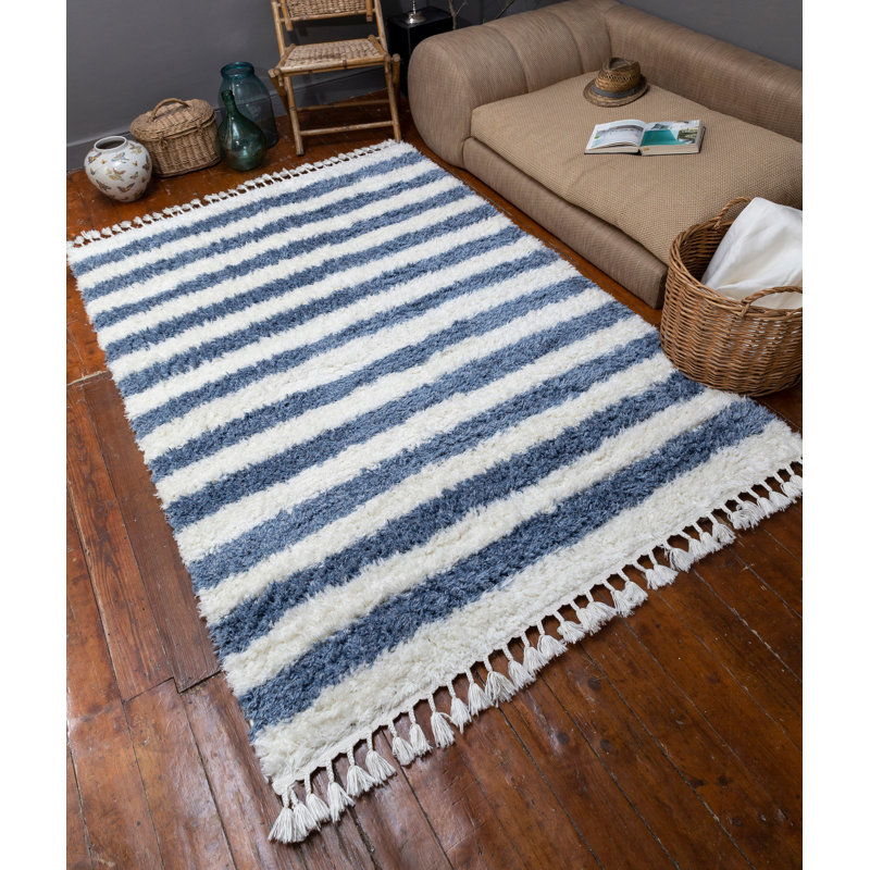 Striped Indoor Rug, Rectangle 5'3" x 7'7"