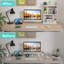 Petite bibliothèque de bureau pour dessus de tablette de bureau - Mini étagère de rangement à 3 niveaux pour bibliothèque blanche